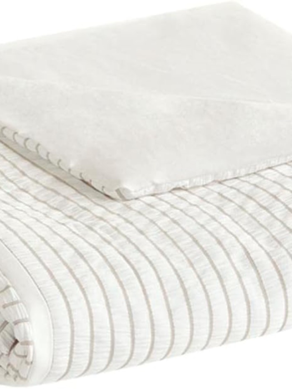 Beautyrest 3 Piece Striped Seersucker Queen Duvet Cover Set BR12-3842